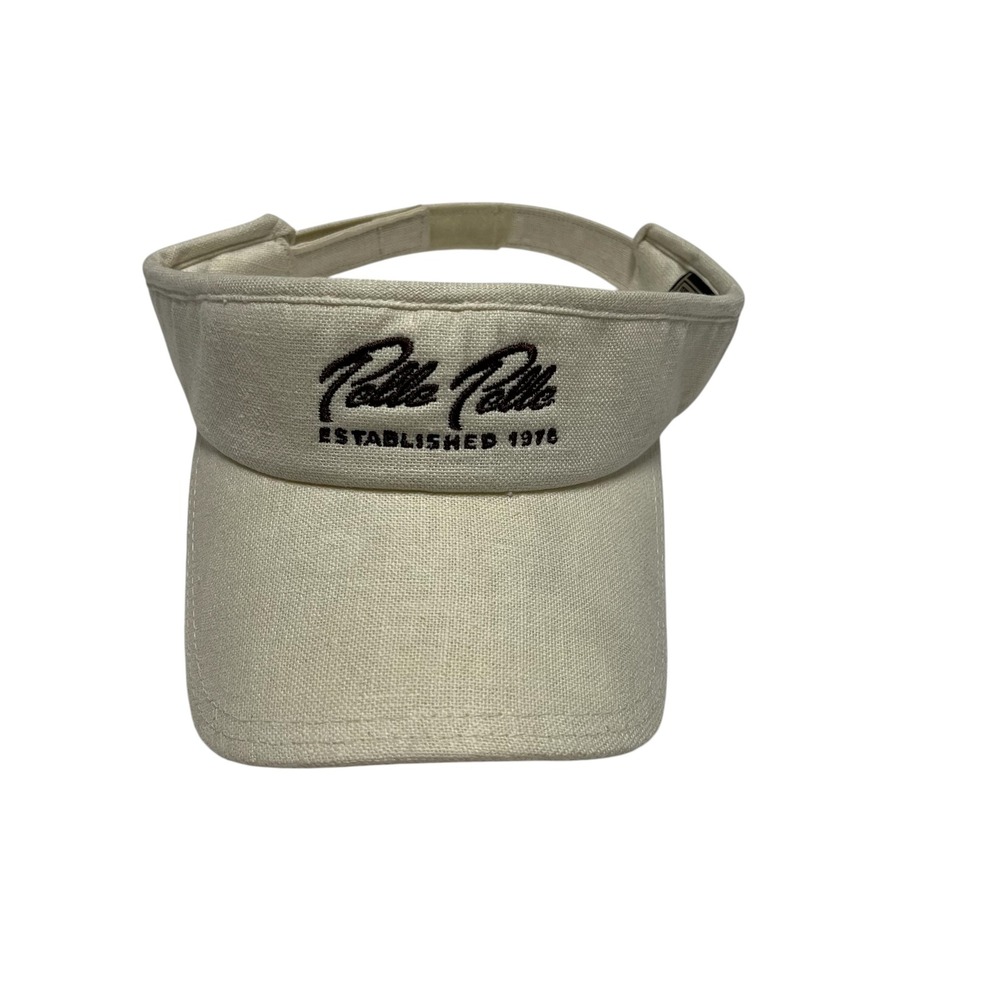 Vintage Pelle Pelle Marc Buchanan Sun Visor Hat Cream Off-White Adjustable Mens